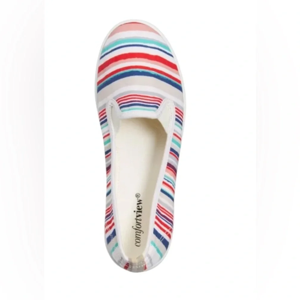 COMFORTVIEW THE DOTTIE SLIP ON SNEAKERS WOMENS FLATS MULTICOLOR SIZE 10M NO BOX